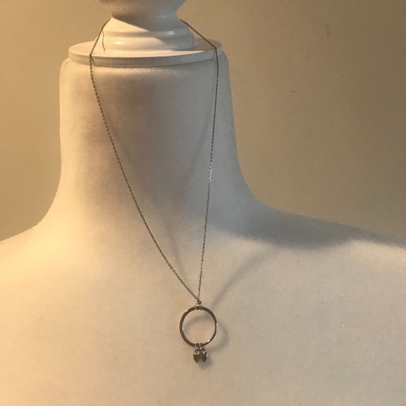 Silver 2 Heart Charm Necklace - Picture 2 of 2